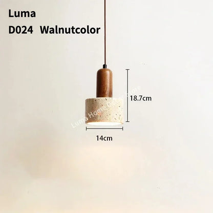 DecorBites™ Yellow Travertine Pendant Light for Kitchen Island