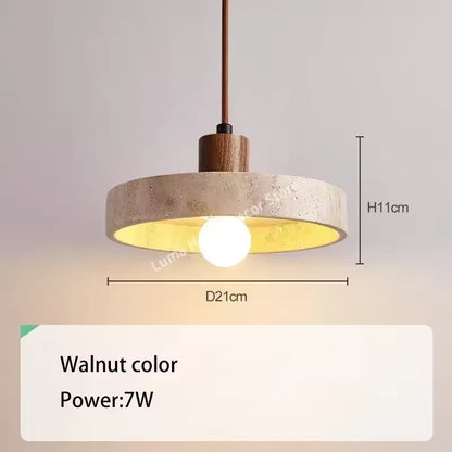 DecorBites™ Yellow Travertine Pendant Light for Kitchen Island