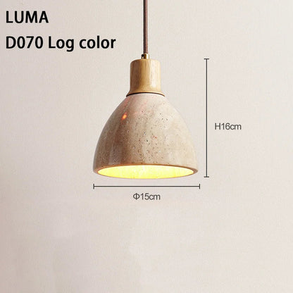 DecorBites™ Yellow Travertine Pendant Light for Kitchen Island