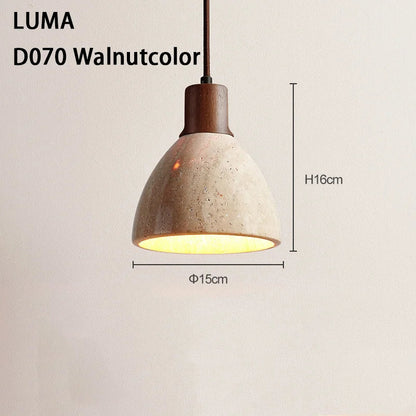 DecorBites™ Yellow Travertine Pendant Light for Kitchen Island