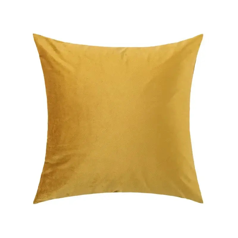 Yellow & white embroidered flora cotton pillow cover bedroom sham