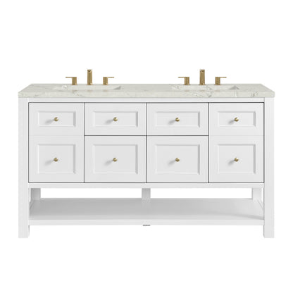 James Martin Breckenridge 60" Double Bathroom Vanity, Bright White