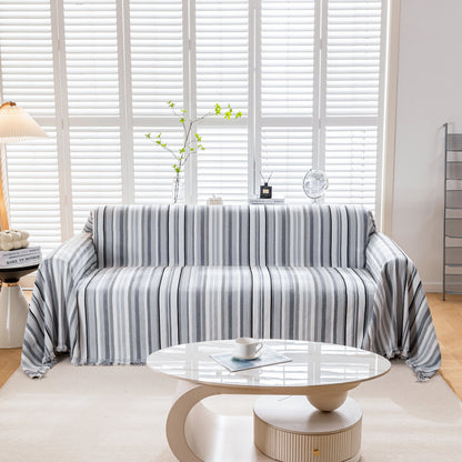 Modern Minimalist Sofa Throw Cover Cotton Knit Throws for Couch Scratch Proof Couch Cover