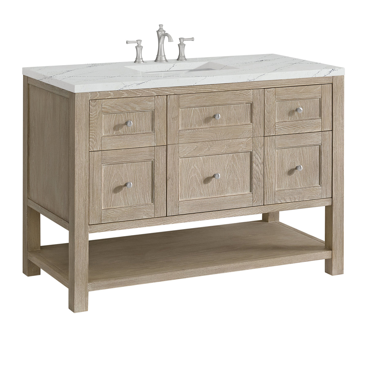 James Martin Breckenridge 48" Single Bathroom Vanity, Whitewashed Oak