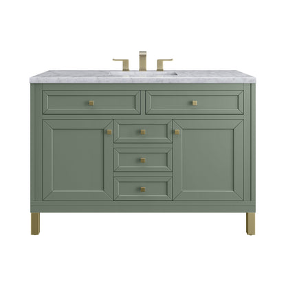 James Martin Chicago 48" Single Bathroom Vanity, Smokey Celadon