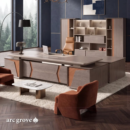 York · Grand Executive Desk w/ Mobile Storage