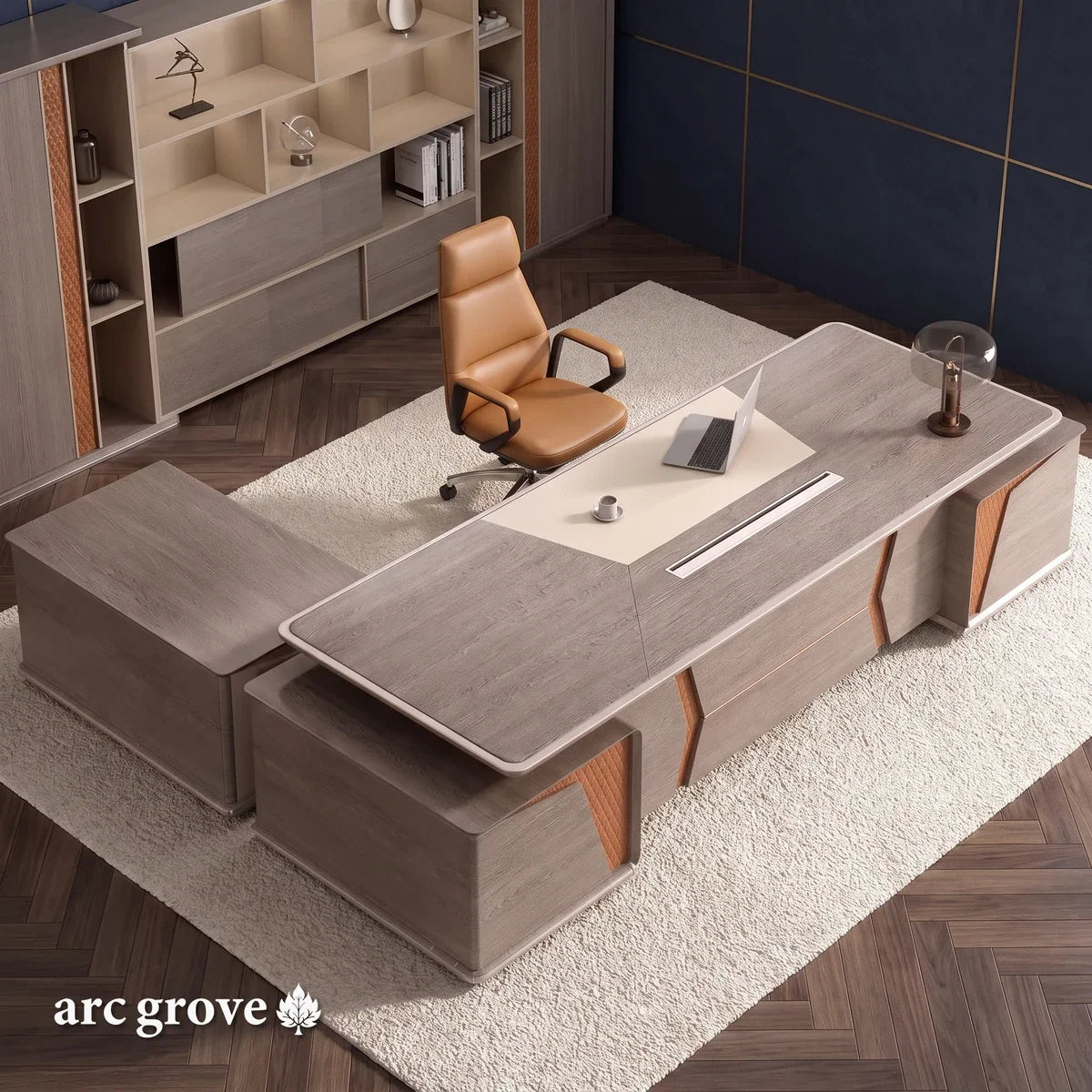 York · Grand Executive Desk w/ Mobile Storage