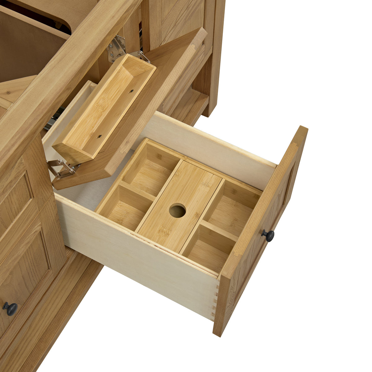 James Martin Breckenridge 60" Double Bathroom Vanity, Light Natural Oak