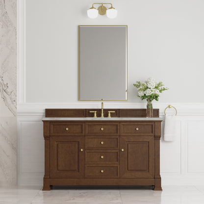 James Martin Brookfield 60" Single Bathroom Vanity, Honey Oak