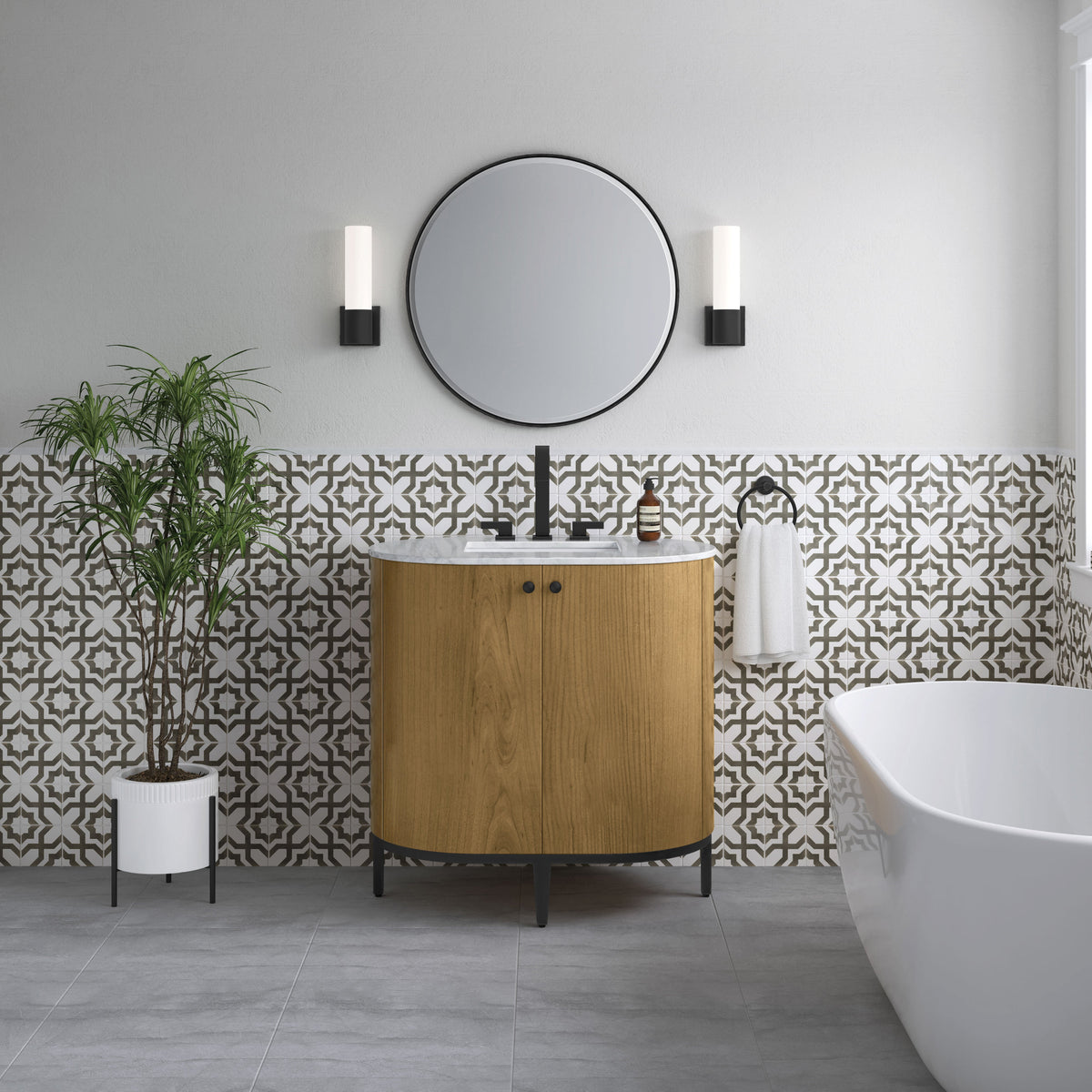 James Martin Bellamy 36" Single Bathroom Vanity, Rustic Oak