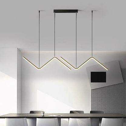 DecorBites™ Z-Shaped Metal LED Suspension Light Fixture for Restaurants - Simplicity at Its Best!