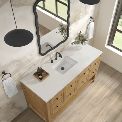 James Martin Breckenridge 60" Single Bathroom Vanity, Light Natural Oak