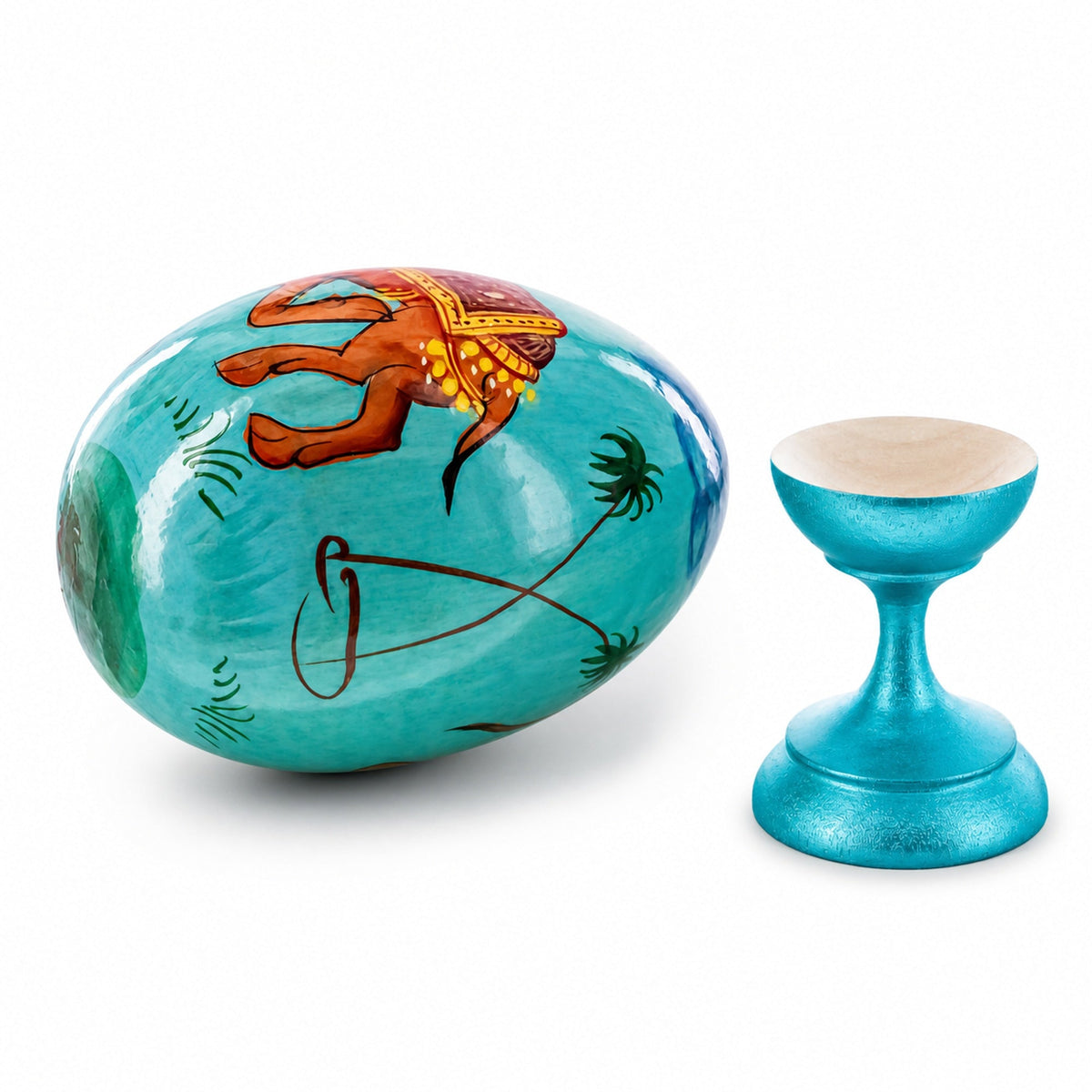 Royal Camel Wooden Easter Egg