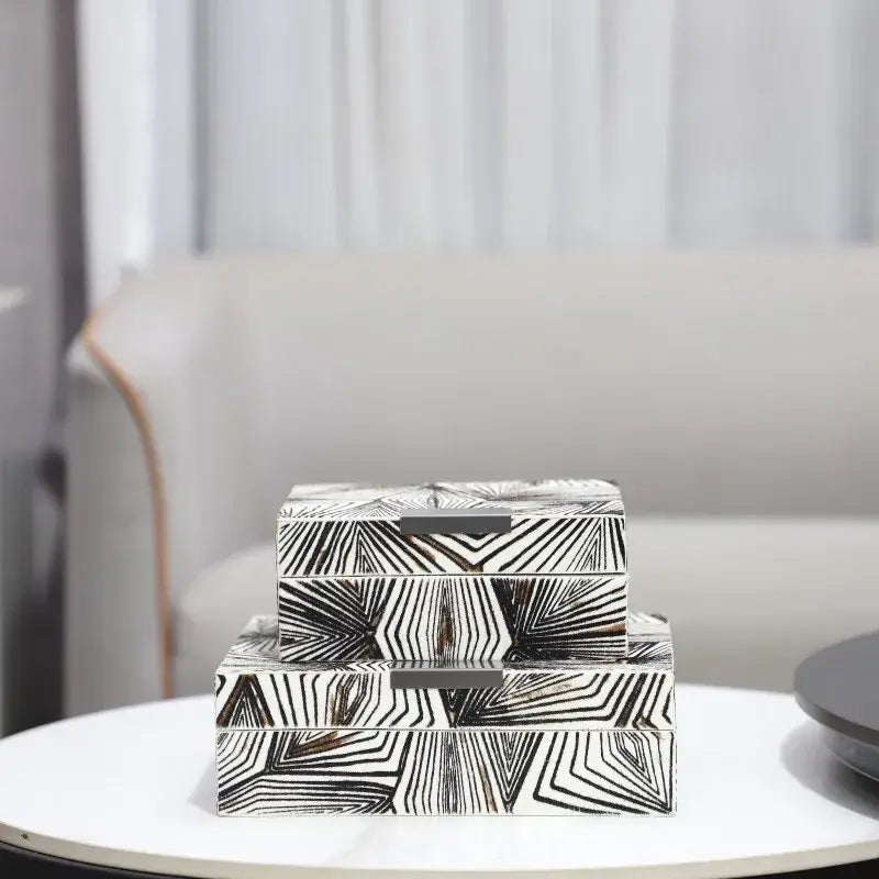 Zebra black & white jewelry storage box bedroom desktop organizer
