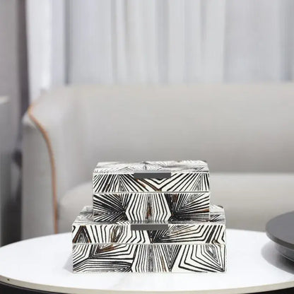 Zebra black & white jewelry storage box bedroom desktop organizer