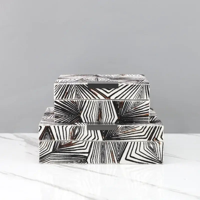 Zebra black & white jewelry storage box bedroom desktop organizer