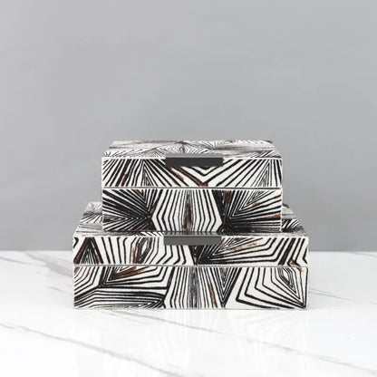 Zebra black & white jewelry storage box bedroom desktop organizer