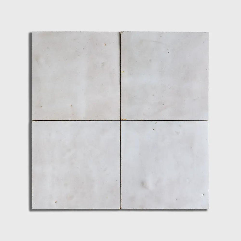 Blanc Fes Glossy Zellige Tiles 4x4