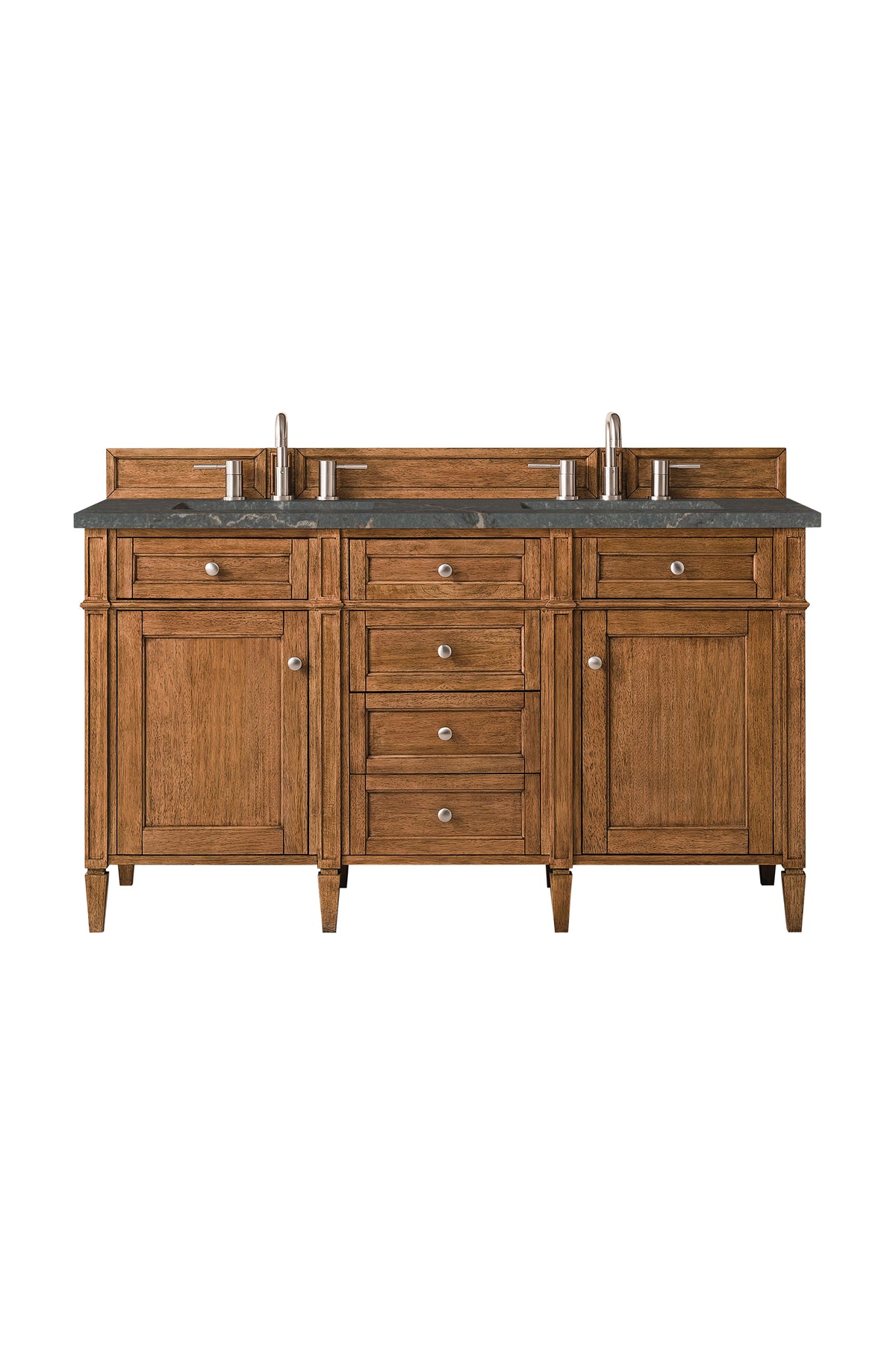 James Martin Brittany 60" Double Bathroom Vanity, Saddle Brown