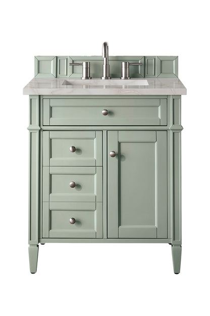 James Martin Brittany 30" Single Bathroom Vanity, Sage Green
