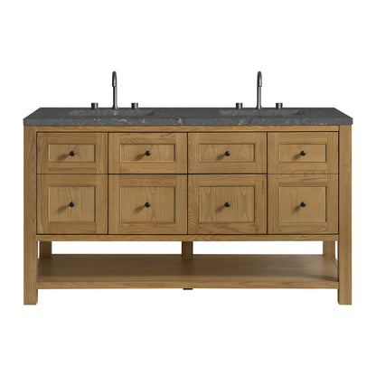 James Martin Breckenridge 60" Double Bathroom Vanity, Light Natural Oak